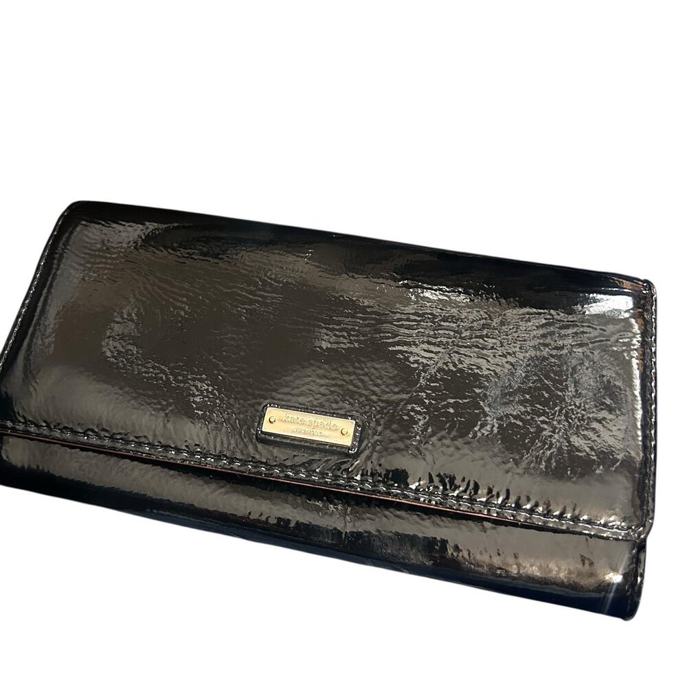 Kate Spade Wallet Black Patent Leather